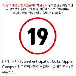 [그레이-미국] Sweet Anticipation Collar Nipple Clamps 스위트 안티시페이션 칼라 니플 클램프스 (목+유두집게)