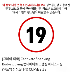 [그레이-미국] Captivate Spanking Bodystocking 캡티베이트 스팽킹 바디스타킹 (밑트임 전신스타킹) PLUS SIZE